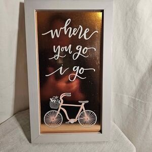 NEW w tag Bicycle Romantic Shiny Sign by Primitives by Kathy